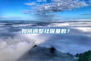 如何调整社保基数？