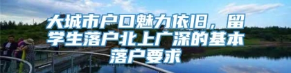 大城市户口魅力依旧，留学生落户北上广深的基本落户要求