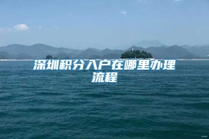 深圳积分入户在哪里办理流程