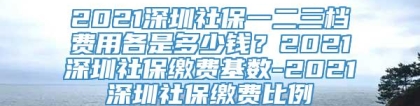 2021深圳社保一二三档费用各是多少钱？2021深圳社保缴费基数-2021深圳社保缴费比例