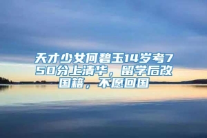 天才少女何碧玉14岁考750分上清华，留学后改国籍，不愿回国