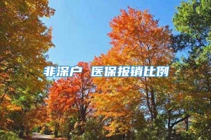 非深户 医保报销比例