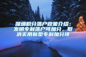 深圳积分落户政策介绍：发明专利落户可加分，取消实用新型专利加分项