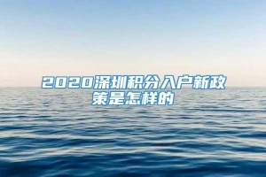 2020深圳积分入户新政策是怎样的