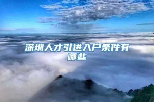 深圳人才引进入户条件有哪些