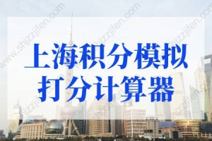 2022版上海积分模拟打分计算器，上海积分120分细则模拟打分