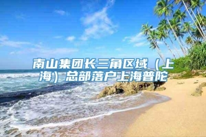 南山集团长三角区域（上海）总部落户上海普陀