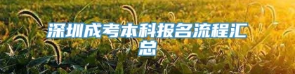 深圳成考本科报名流程汇总