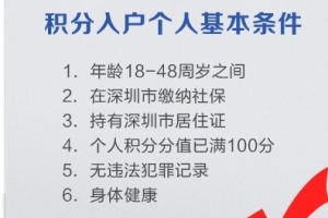 2022年深圳市纯积分入户分数公布