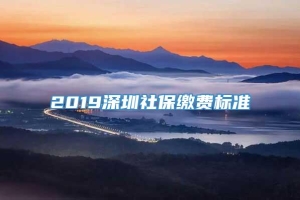 2019深圳社保缴费标准