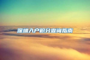 深圳入户积分查询指南