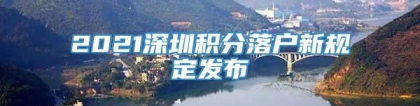 2021深圳积分落户新规定发布