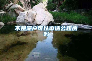 不是深户可以申请公租房吗