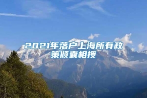 2021年落户上海所有政策倾囊相授