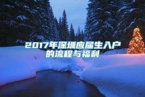 2017年深圳应届生入户的流程与福利