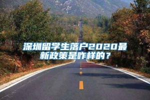 深圳留学生落户2020最新政策是咋样的？