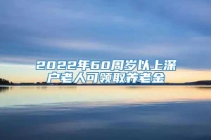 2022年60周岁以上深户老人可领取养老金