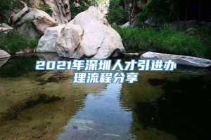 2021年深圳人才引进办理流程分享