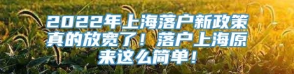 2022年上海落户新政策真的放宽了！落户上海原来这么简单！