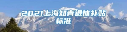 2021上海知青退休补贴标准