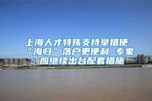 上海人才特殊支持举措使“海归”落户更便利 专家：应继续出台配套措施