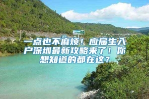 一点也不麻烦！应届生入户深圳最新攻略来了！你想知道的都在这？