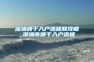 深圳调干入户流程和攻略_深圳市调干入户流程