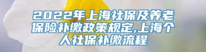2022年上海社保及养老保险补缴政策规定,上海个人社保补缴流程