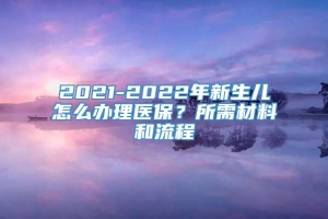 2021-2022年新生儿怎么办理医保？所需材料和流程