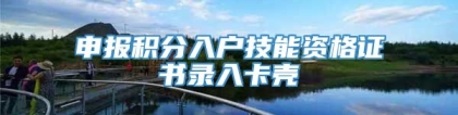 申报积分入户技能资格证书录入卡壳