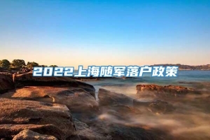 2022上海随军落户政策