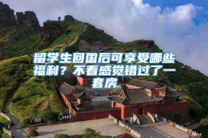 留学生回国后可享受哪些福利？不看感觉错过了一套房