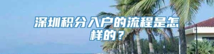 深圳积分入户的流程是怎样的？