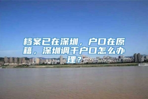 档案已在深圳，户口在原籍，深圳调干户口怎么办理？