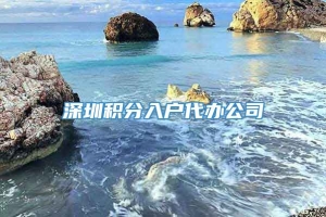 深圳积分入户代办公司