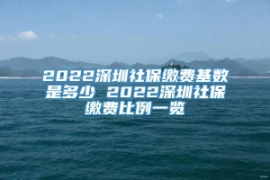 2022深圳社保缴费基数是多少 2022深圳社保缴费比例一览