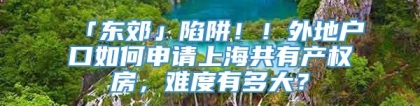 「东郊」陷阱！！外地户口如何申请上海共有产权房，难度有多大？