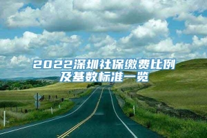 2022深圳社保缴费比例及基数标准一览