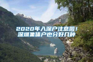 2020年入深户注意啦！深圳集体户也分好几种