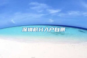 深圳积分入户自测