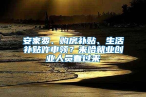 安家费、购房补贴、生活补贴咋申领？来哈就业创业人员看过来