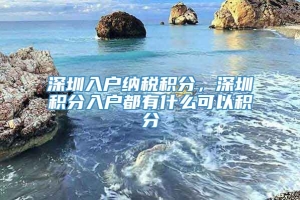 深圳入户纳税积分，深圳积分入户都有什么可以积分