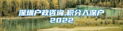 深圳户政咨询,积分入深户2022