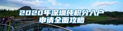 2020年深圳纯积分入户申请全面攻略