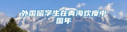 外国留学生在青海欢度中国年