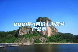 2021年4月份上海居转户公示