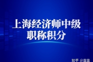 2022年上海经济师中级职称积分流程