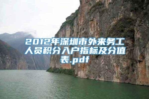 2012年深圳市外来务工人员积分入户指标及分值表.pdf