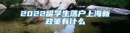 2022留学生落户上海新政策有什么