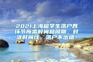 2021上海留学生落户各环节所需时间和周期，对准时间线，落户不出错！